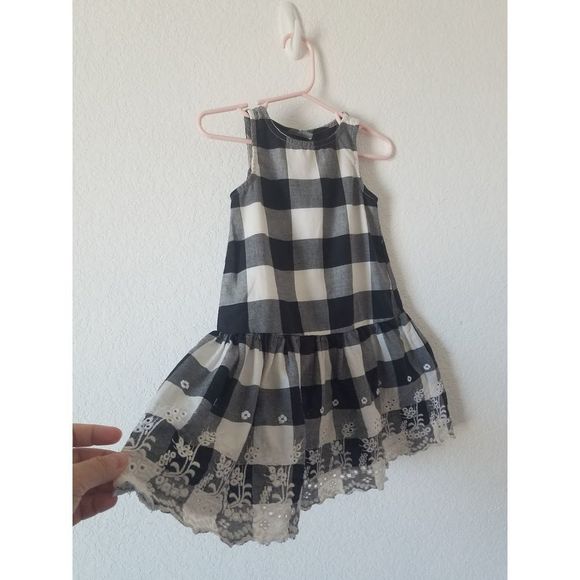 Pastourelle By Pippa & Julie Toddler Girls Gingham Black & White Dress - Picture 3 of 6
